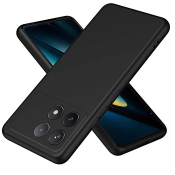 Чехол Fiji Full Soft Premium для Poco X6 Pro 5G противоударный бампер с микрофиброй Black