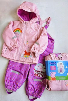 Дождевик детский костюм на флисе Peppa Pig 86-92 см для девочек 602924