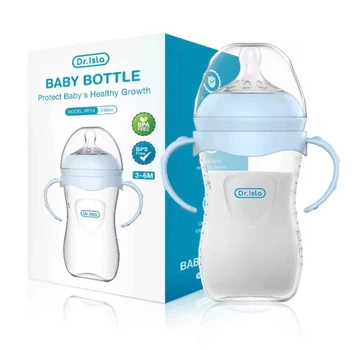 Пляшечка для годування Dr.Isla Baby Bottle 240 мл, 3–6міс, синя