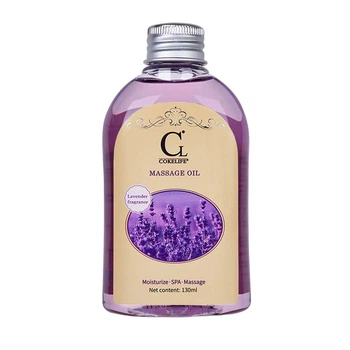 Масажне масло CokeLife Lavender Oil 130 мл: зволожуюче, для тіла та еротичного масажу, з екстрактом лаванди