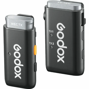 Беспроводной петличный микрофон Godox WEC Kit 1 (2.4GHz) с шумоподавлением для стримов, камер и iPhone