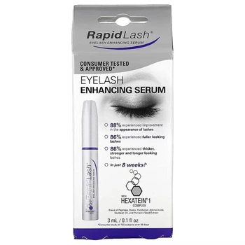 Сыворотка для роста ресниц RapidLash Eyelash Enhancing Serum USA, активатор роста ресниц, 3 мл