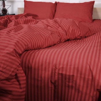Простынь MirSon Бязь 17-0608 Stripe Red 200 х 220 см (2200010364859)