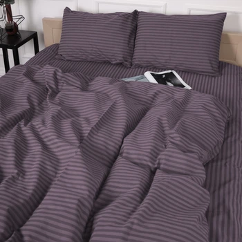 Комплект постельного белья MirSon Бязь 17-0603 Stripe Violet 2 x 143 x 210 см (2200008051129)