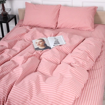 Підковдра MirSon Бязь 17-0607 Stripe Pink 160 x 220 см (2200008054014)