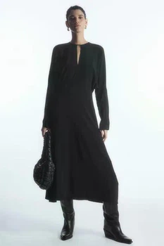 Сукня жіноча COS cutout fit-and-flare midi dress 1191207002 44 Чорний