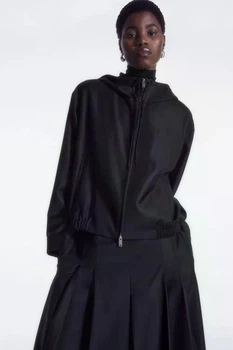 Куртка-блейзер COS tailored wool hooded jacket 1215808002 34 Синій