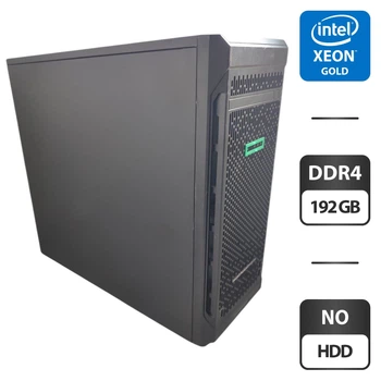 Сервер HP ProLiant ML110 G10 Tower / Intel Xeon Gold 5118 (12 (24) ядер по 2.3 - 3.2 GHz) / 192 GB DDR4 / NO HDD (SATA) 3.5" б/у