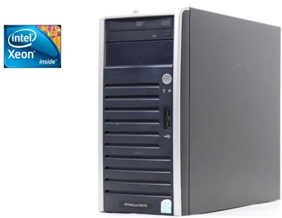 Робоча станція HP ProLiant ML110 G5 Tower / Xeon X3330 (4 ядра по 2.66GHz) / 4GB DDR2 / 160GB HDD / GMA X4500 / DVD-ROM б/в