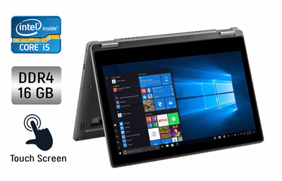 Ультрабук-трансформер Dell Latitude 3310 2-in-1 / 13.3" (1920x1080) IPS Touch / Intel Core i5-8265U (4 (8) ядра по 1.6 - 3.9 GHz) / 16 GB DDR4 / 480 GB SSD / Intel UHD Graphics / WebCam б/у