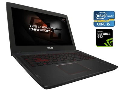 Игровой ноутбук Asus FX502VM / 15.6" (1920x1080) TN / Intel Core i5-6300HQ (4 ядра по 2.3 - 3.2 GHz) / 16 GB DDR4 / 128 GB SSD M.2 + 1000 GB HDD / nVidia GeForce GTX 1060, 3 GB GDDR5, 192-bit / WebCam б/у