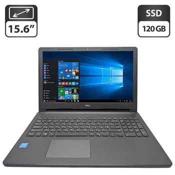 Ноутбук Dell Inspiron 15-3552 / 15.6" (1366x768) TN / Intel Pentium N3710 (4 ядра по 1.6 - 2.56 GHz) / 8 GB DDR3 / 120 GB SSD / Intel HD Graphics / WebCam / DVD-ROM б/у