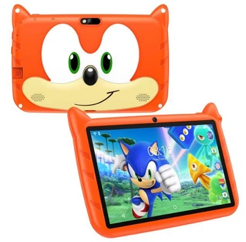 Планшет Детский Q Kids Tablets 2/32Гб 4000 мАч с защитным чехлом Android для детей для игр фото мультиков Развивающий Оранжевый