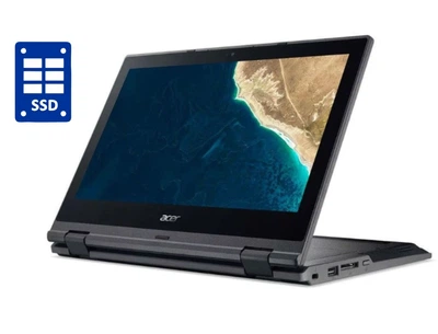 Нетбук-трансформер Б-класс Acer TravelMate Spin B118 / 11.6" (1366x768) IPS Touch / Intel Pentium Silver N5000 (4 ядра по 1.1 - 2.7 GHz) / 4 GB DDR4 / 128 GB SSD / Intel UHD Graphics 605 / WebCam / Win 10 Pro б/у