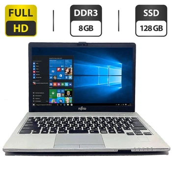 Ультрабук Fujitsu LifeBook S935 / 13.3" (1920x1080) IPS / Intel Core i7-5600U (2 (4) ядра 2.6 - 3.2 GHz) / 8 GB DDR3 / 128 GB SSD / Intel HD Graphics 5500 / WebCam / VGA / АКБ не держит заряд б/у