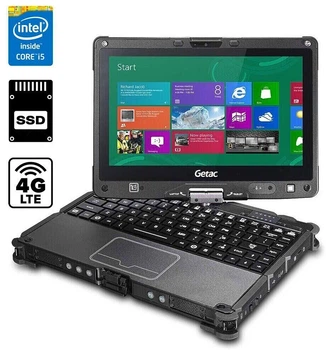 Защищенный ноутбук-трансформер Б-класс Getac V110 G2 Rugged / 11.6" (1366x768) IPS Touch / Intel Core i5-5300U (2 (4) ядра по 2.3 - 2.9 GHz) / 8 GB DDR3 / 120 GB SSD / Intel HD Graphics 5500 / WebCam / HDMI / LTE б/у