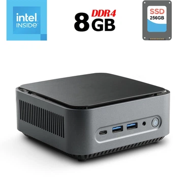Неттоп CSL Narrow Box Premium 89485 CSL23062 USFF / Intel N200 (4 ядра по 1.8 - 3.7 GHz) / 8 GB DDR4 / 256 GB SSD / Intel UHD Graphics / DisplayPort / HDMI / Wi-Fi б/у