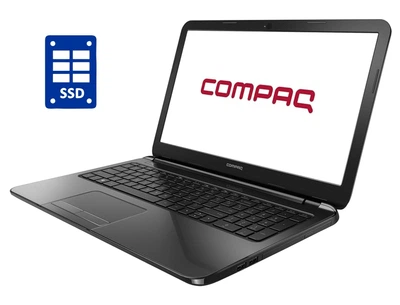 Ноутбук Б-класс HP Compaq 15-s100ng / 15.6" (1366x768) TN / Intel Celeron N2840 (2 ядра по 2.16 - 2.58 GHz) / 4 GB DDR3 / 120 GB SSD / Intel HD Graphics / WebCam / DVD-RW / Win 10 б/у