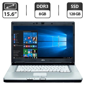 Ноутбук Fujitsu LifeBook E780 / 15.6" (1366x768) TN / Intel Core i3-370M (2 (4) ядра по 2.4 GHz) / 8 GB DDR3 / 128 GB SSD / Intel HD Graphics / WebCam / Без АКБ б/у