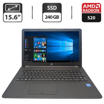 Ноутбук HP 250 G6 / 15.6" (1366x768) TN / Intel Core i3-6006U (2 (4) ядра по 2.0 GHz) / 8 GB DDR4 / 240 GB SSD / AMD Radeon 520, 2 GB GDDR3, 64-bit / WebCam б/у