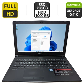 Игровой ноутбук Б-класс MSI GP62 6QE MS-16J5 / 15.6" (1920x1080) TN / Intel Core i7-6700HQ (4 (8) ядра по 2.6 - 3.5 GHz) / 16 GB DDR4 / 256 GB SSD + 1000 GB HDD / nVidia GeForce GTX 960M, 4 GB GDDR5, 128-bit / WebCam / DVD-ROM б/у