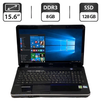 Ноутбук Б-класс Fujitsu LifeBook AH531 / 15.6" (1366x768) TN / Intel Core i3-2370M (2 (4) ядра по 2.4 GHz) / 8 GB DDR3 / 128 GB SSD / Intel HD Graphics 3000 / WebCam / HDMI б/у