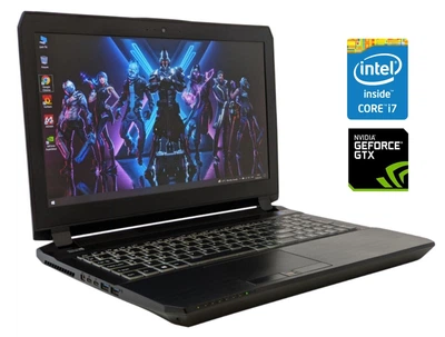 Игровой ноутбук Б-класса Clevo P650RS-G / 15.6" (3840x2160) IPS / Intel Core i7-6820HK (4 (8) ядра по 2,7 - 3,6 ГГц) / 16 ГБ DDR4 / 512 ГБ SSD NVMe / nVidia GeForce GTX 1070, 8 ГБ GDDR5, 256-бит / WebCam б/у