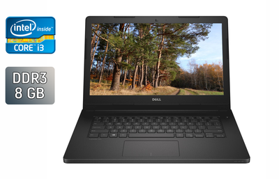 Ноутбук Dell Latitude 3470 / 14" (1366x768) TN / Intel Core i3-6100U (2 (4) ядра по 2.3 GHz) / 8 GB DDR3 / 240 GB SSD / Intel HD Graphics 520 / WebCam / VGA / Windows 10 б/у
