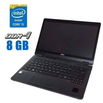 Ноутбук-трансформер Fujitsu LifeBook P727 / 12.5" (1366x768) TN Touch / Intel Core i5-7200U (2 (4) ядра по 2.5 - 3.1 GHz) / 8 GB DDR4 / 120 GB SSD / Intel HD Graphics 620 / WebCam б/у