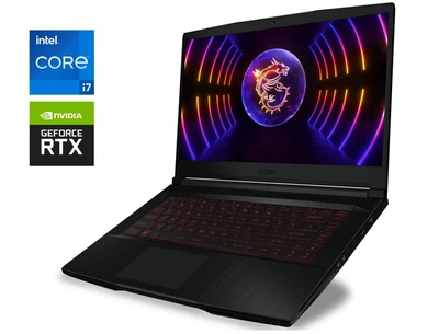 Ігровий ноутбук MSI Thin GF63 12VF / 15.6" (1920x1080) IPS / Intel Core i7-12650H (10 (16) ядер по 3.5 - 4.7 GHz) / 16 GB DDR4 / 512 GB SSD / nVidia GeForce RTX 4060, 8 GB GDDR6, 128-bit / WebCam б/в