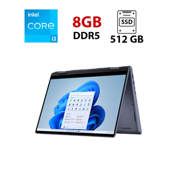 Ноутбук Dell Inspiron 7440 2in1 / 14" (1920x1080) IPS Touch / Intel Core 3 100U (2 (4) ядра по 1.2 - 4.7 GHz) / 8 GB DDR5 / 512 GB SSD / Intel Graphics Xe / WebCam б/у