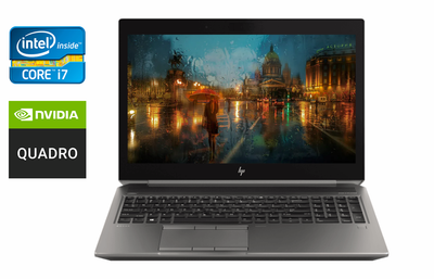 Ноутбук рабочая станция HP zBook 15 G6 / 15.6" (1920x1080) IPS / Intel Core i7-9850H (6 (12) ядер по 2.6 - 4.6 GHz) / 32 GB DDR4 / 512 GB SSD / nVidia Quadro T2000, 4 GB GDDR5, 128-bit / WebCam / Fingerprint б/у