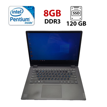 Ноутбук Lenovo IdeaPad Flex 14 / 14" (1366x768) TN / Intel Pentium Gold 5405U (2 (4) ядра по 2.3 GHz) / 8 GB DDR3 / 120 GB SSD / Intel HD Graphics 610 / WebCam б/у