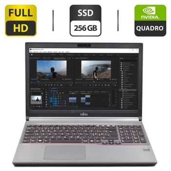 Мобільна робоча станція Fujitsu Celsius H730 / 15.6" (1920x1080) IPS / Intel Core i7-4810MQ (4 (8) ядра по 2.8 - 3.8 GHz) / 16 GB DDR3 / 256 GB SSD / nVidia Quadro K1100M, 2 GB GDDR5, 128-bit / WebCam / DVD-ROM б/в