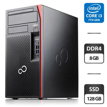 Компьютер Fujitsu Esprimo P757 E90 Tower / Intel Core i3-7100 (2 (4) ядра по 3.9 GHz) / 8 GB DDR4 / 128 GB SSD / Intel HD Graphics 530 / DisplayPort б/у
