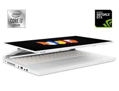 Игровой ультрабук-трансформер Acer ConceptD CC314-72G / 14" (1920x1080) IPS Touch / Intel Core i7-10750H (6 (12) ядер по 2.6 - 5.0 GHz) / 16 GB DDR4 / 512 GB SSD / nVidia GeForce GTX 1650 Max-Q, 4 GB GDDR6, 128-bit / WebCam б/у