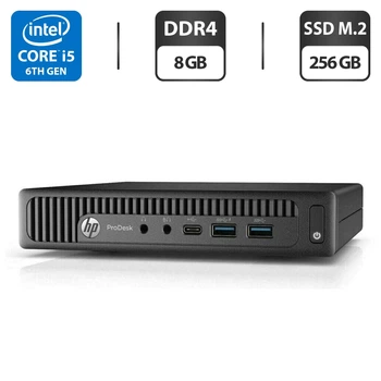 Неттоп HP ProDesk 600 G2 Mini PC USFF / Intel Core i5-6500T (4 ядра по 2.5 - 3.1 GHz) / 8 GB DDR4 / 256 GB SSD M.2 / Intel HD Graphics 530 / DisplayPort б/у
