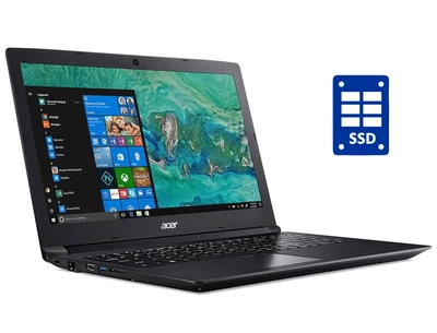 Ноутбук Б-класс Acer Aspire 3 A315-31 / 15.6" (1366x768) TN / Intel Celeron N3350 (2 ядра по 1.1 - 2.4 GHz) / 4 GB DDR3 / 128 GB SSD / Intel HD Graphics 500 / WebCam б/у