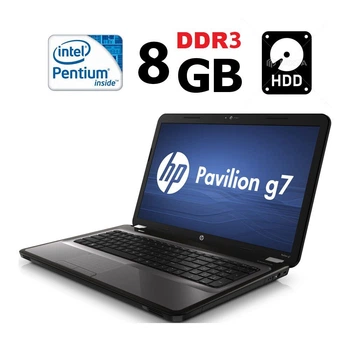 Ноутбук HP Pavilion g7 / 17.3" (1600x900) TN / Intel Pentium B950 (2 ядра по 2.1 GHz) / 8 GB DDR3 / 320 GB HDD / Intel HD Graphics 2000 / Webcam б/у