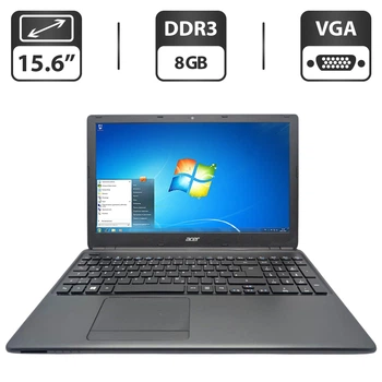 Ноутбук Acer Aspire E1-530 / 15.6" (1366x768) TN / Intel Pentium 2117U (2 ядра по 1.8 GHz) / 8 GB DDR3 / 320 GB HDD / Intel HD Graphics / WebCam / DVD-ROM б/у