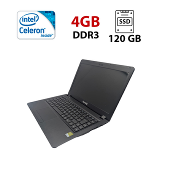 Ноутбук Terra Mobile 1415 / 14" (1366x768) TN / Intel Celeron N2840 (2 ядра по 2.16 - 2.58 GHz) / 4 GB DDR3 / 120 GB SSD / Intel HD Graphics / WebCam б/у