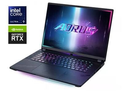 Игровой ноутбук Б-класс Gigabyte Aorus Master 16 BZH / 16" (2560x1600) IPS / Intel Core Ultra 9 275HX (24 ядра по 2.1 - 5.4 GHz) / 32 GB DDR5 / 2000 GB SSD NVMe / nVidia GeForce RTX 5090, 24 GB GDDR7, 256-bit / WebCam б/у
