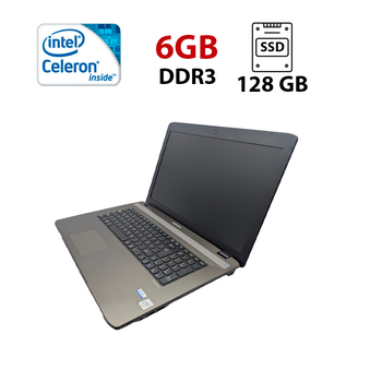 Ноутбук Medion Akoya E7225 / 17.3" (1600x900) TN / Intel Celeron N2940 (4 ядра по 1.83 - 2.25 GHz) / 6 GB DDR3 / 128 GB SSD / Intel HD Graphics / WebCam б/у