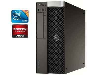 ПК Dell Precision 5810 Workstation Tower / Intel Xeon E5-1620 v3 (4 (8) ядра по 3.5 - 3.6 GHz) / 32 GB DDR4 / 256 GB SSD + 1000 GB HDD / AMD Radeon HD 4350, 1 GB DDR2, 64-bit / DVD-ROM б/у