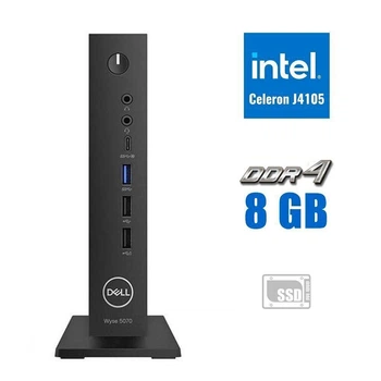 Неттоп Dell WYSE 5070 USFF / Intel Celeron J4105 (4 ядра по 1.5-2.5 GHz) / 8GB DDR4 / 256GB SSD M.2 / UHD Graphics 600 / 65W / Win 10 Pro б/в