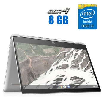 Ультрабук HP Chromebook x360 14 G1 / 14" (1920x1080) IPS Touch / Intel Core i5-8365U (4 (8) ядра по 1.6-4.1 GHz) / 8 GB DDR4 / 64 GB eMMC / UHD Graphics 620 / WebCam / ChromeOS б/у