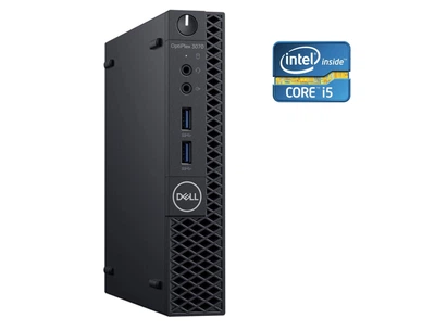 Неттоп Dell OptiPlex 3070 Micro USFF / Intel Core i5-9500T (6 ядер по 2.2 - 3.7 GHz) / 8 GB DDR4 / 256 GB SSD / Intel UHD Graphics 630 / 35W б/у