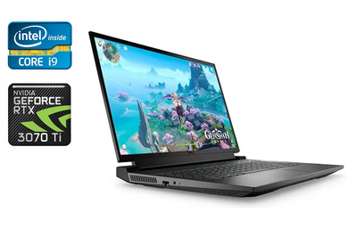 Ультрабук Dell G16 7620 / 16" (2560x1600) IPS / Intel Core i9-12900H (14 (20) ядер по 3.8 - 5.0 GHz) / 16 GB DDR5 / 1000 GB SSD / nVidia GeForce RTX 3070 Ti, 8 GB GDDR6X, 256-bit / WebCam / Windows 10 б/в