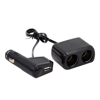 Розгалужувач прикурювача AMiO SOC1 3+1 USB (01029)
