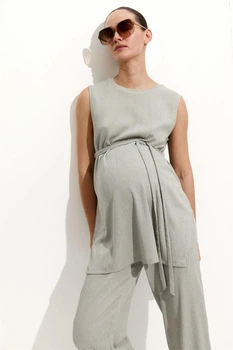 Топ H&M 1232020-1 светлый хаки S
